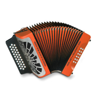 Acordeón Hohner Rey Vallenato GCF A-4925 Naranja
