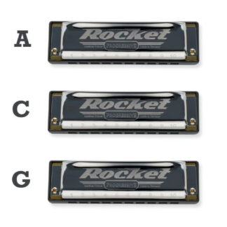 Propack 3 Armónicas Hohner New Rocket C-G-A M2013PP