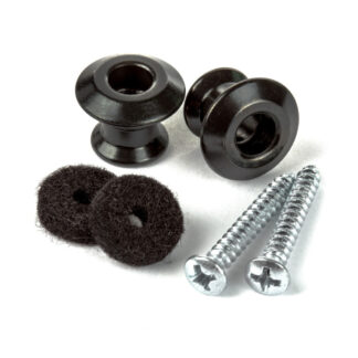 Set Botones Dunlop Straplok Dual Design Negro 2PSLS-033BK