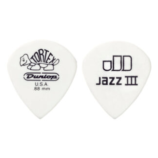Bolsa 12 Púas Dunlop 478P-088 Tortex White Jazz III 0.88mm Pickers