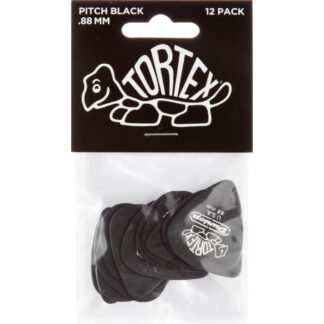 Player´s Pack 12 Púas Dunlop 488P-088 Tortex Pitch Black Std 0.88mm