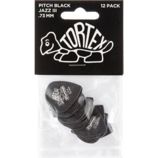 Player´s Pack 12 Púas Dunlop 482P-073 Tortex Pitch Black Jazz 0.73mm