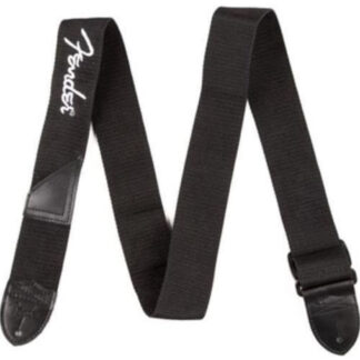 Correa Fender 099-0662-080 Poly Negra Logo Blanco 2"