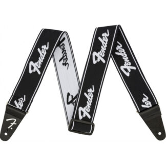 Correa Fender 099-0642-074 Weighless Running Logo Negra/Blanca 2"
