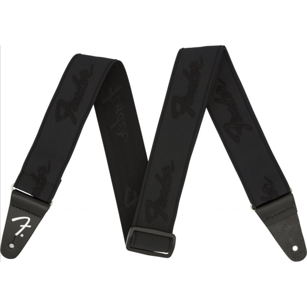 Correa Fender 099-0642-076 Weighless Running Logo Negra/Negra 2"