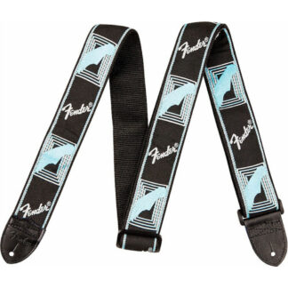 Correa Fender 099-0681-502 Monogrammed Negra/Gris Claro/Azul 2"