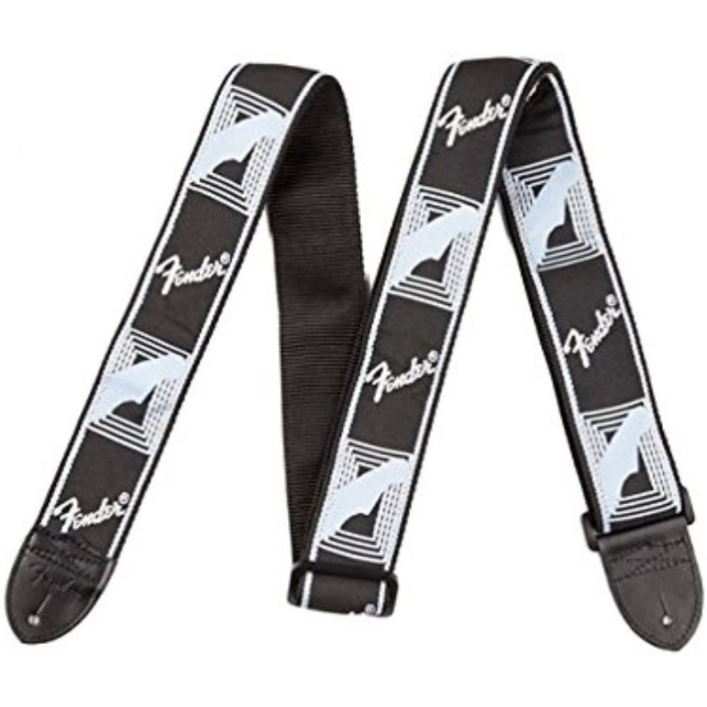 Correa Fender 099-0681-543 Monogrammed Negra/Gris Claro/Gris Oscuro 2"
