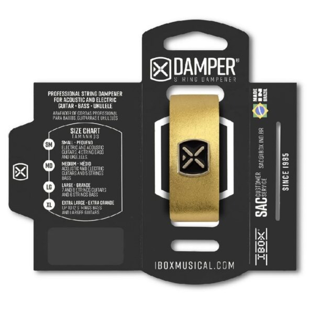 Amortiguador de Cuerdas Ibox Damper Medium Piel Metálica Oro DMMD02