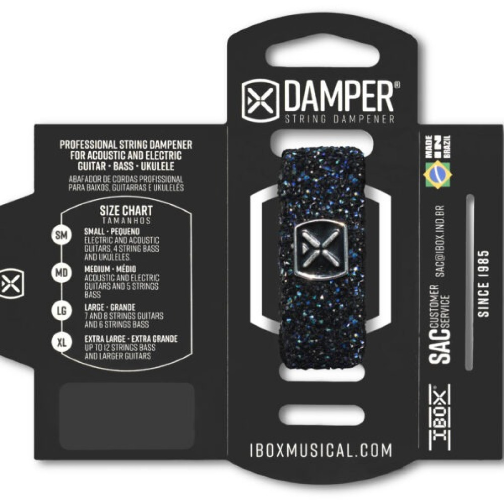 Amortiguador de Cuerdas Ibox Damper Medium Cristal Azul DAMD04