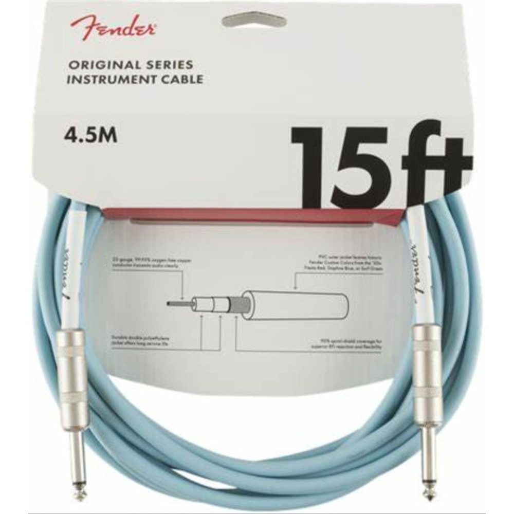 Cable Jack Fender 099-0515-003 Original Series Azul 4,5 metros