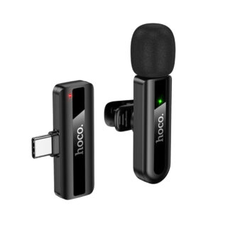Micrófono Lavalier Hoco L20 inalámbrico con DSP y USB-C