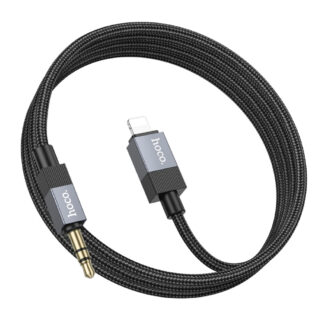 Cable Hoco UPA32A Lightning - Jack 3,5mm trenzado 1m en Negro