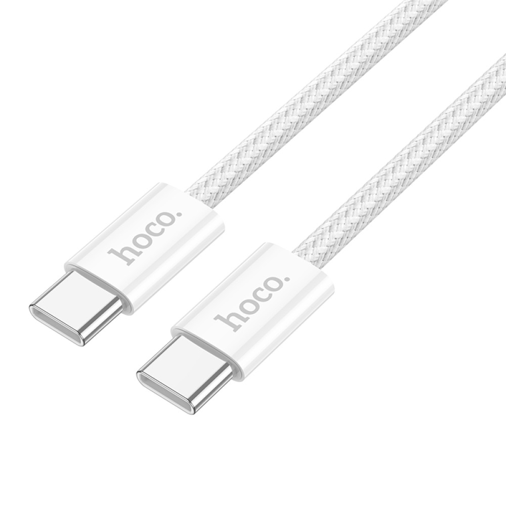 Cable Hoco X104 USB-C - USB-C 60W 2m en Blanco
