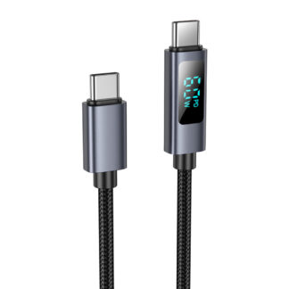 Cable Hoco X112 USB-C - USB-C PD 60W 1m con pantalla LED
