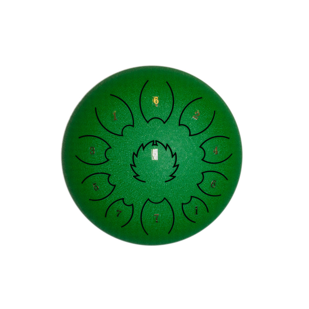 Steel Tongue Drum F-Zone STD1211N Verde (12" 11 notas)