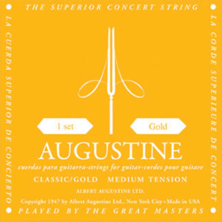 Juego Cuerdas Guitarra Clásica Augustine Oro