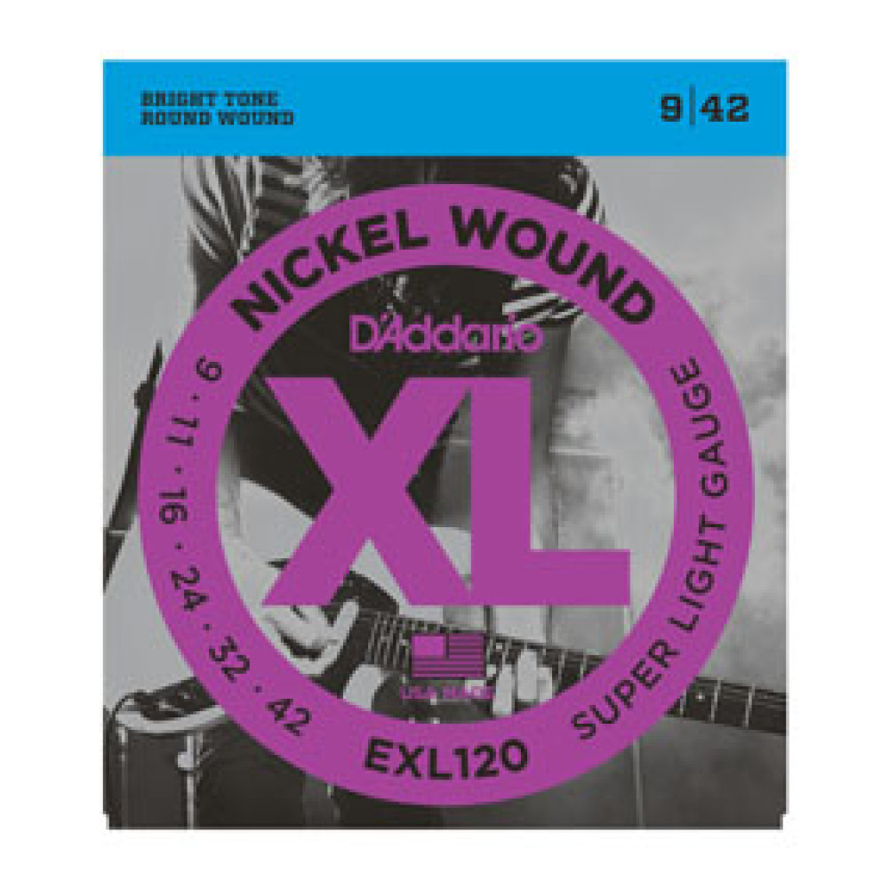 Juego Cuerdas Guitarra Eléctrica D'Addario EXL-120 009-042