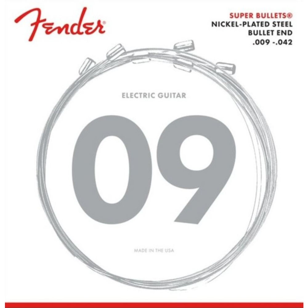 Juego Eléctrica Fender 3250-L Super Bullets 009-042