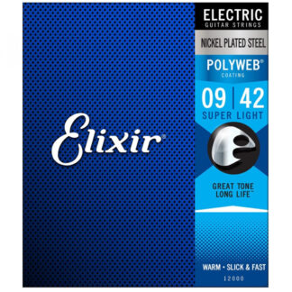 Juego Cuerdas Guitarra Eléctrica Elixir Polyweb 12000 (009-042)