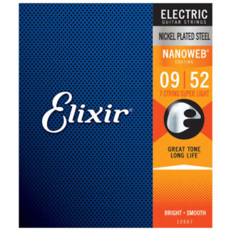 Juego 7 Cuerdas Guitarra Eléctrica Elixir Nanoweb 12007 (009-052)