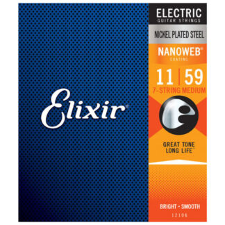 Juego 7 Cuerdas Guitarra Eléctrica Elixir Nanoweb 12106 (011-059)