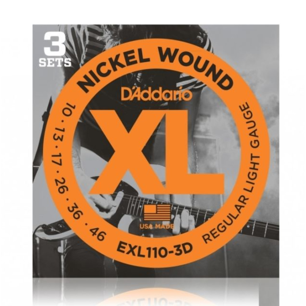 Juego Cuerdas Guitarra Eléctrica D'Addario EXL-110-3D 010-046