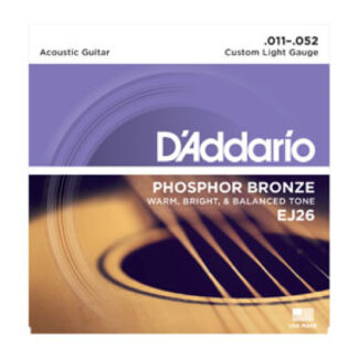 Juego Cuerdas Guitarra Acústica D'Addario EJ-26 011-052