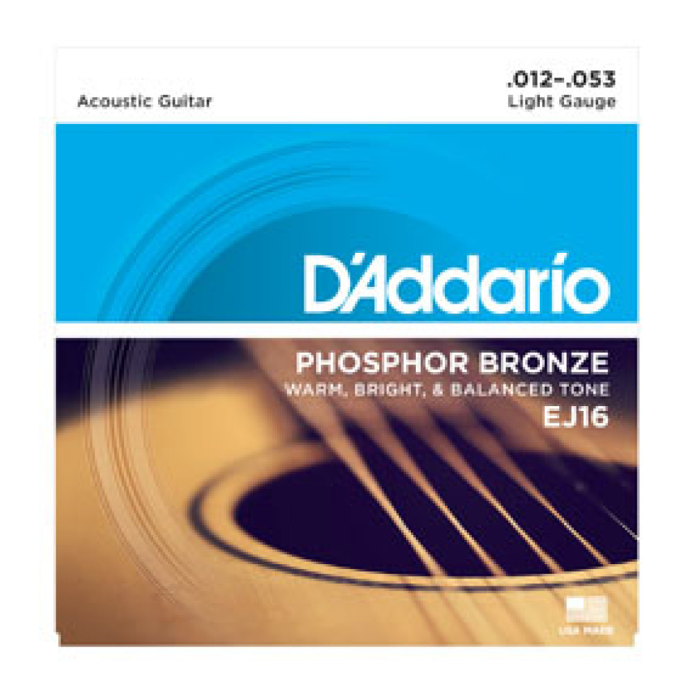 Juego Cuerdas Guitarra Acústica D'Addario EJ-16 012-053