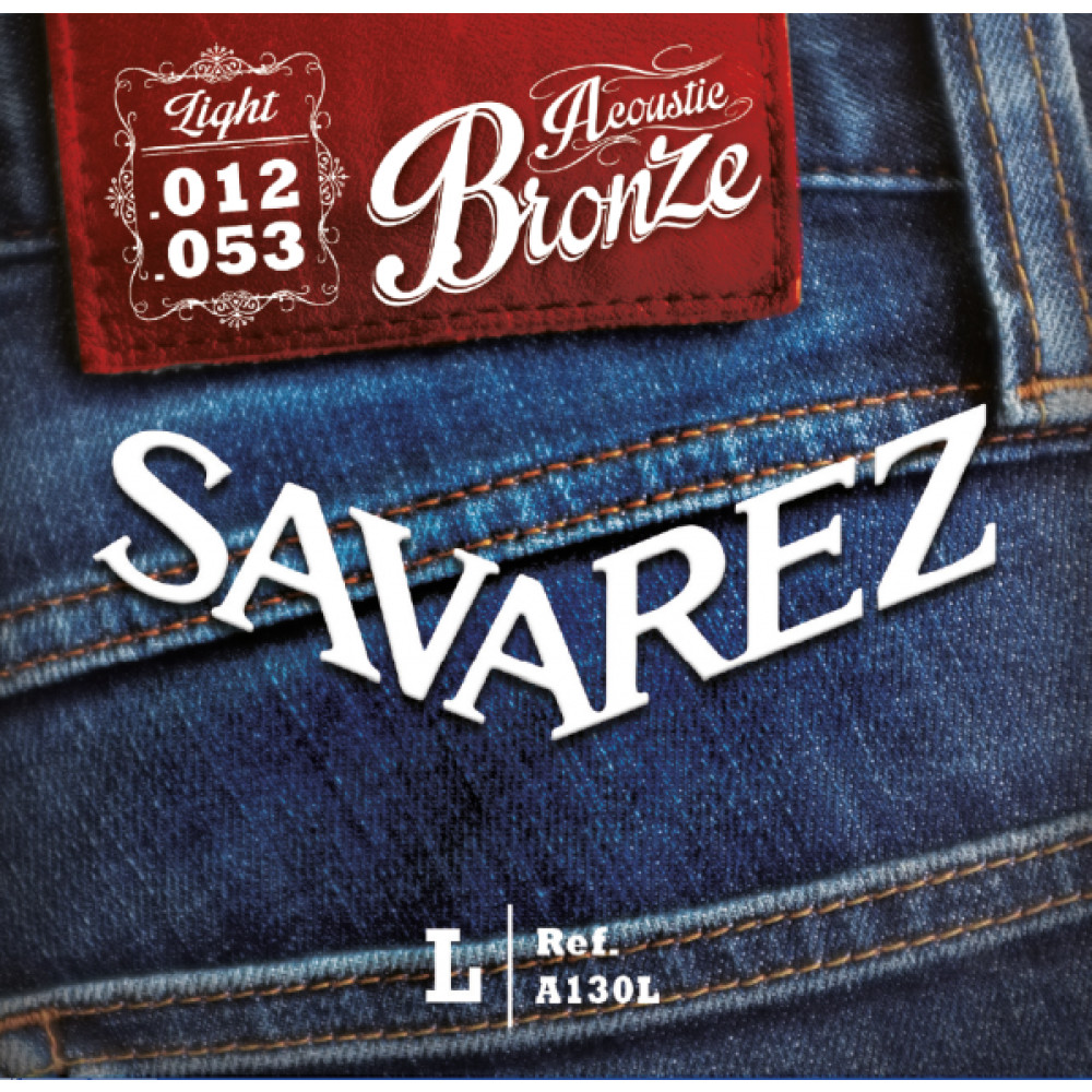 Juego Cuerdas Guitarra Acústica Savarez A130L Bronze 012-053