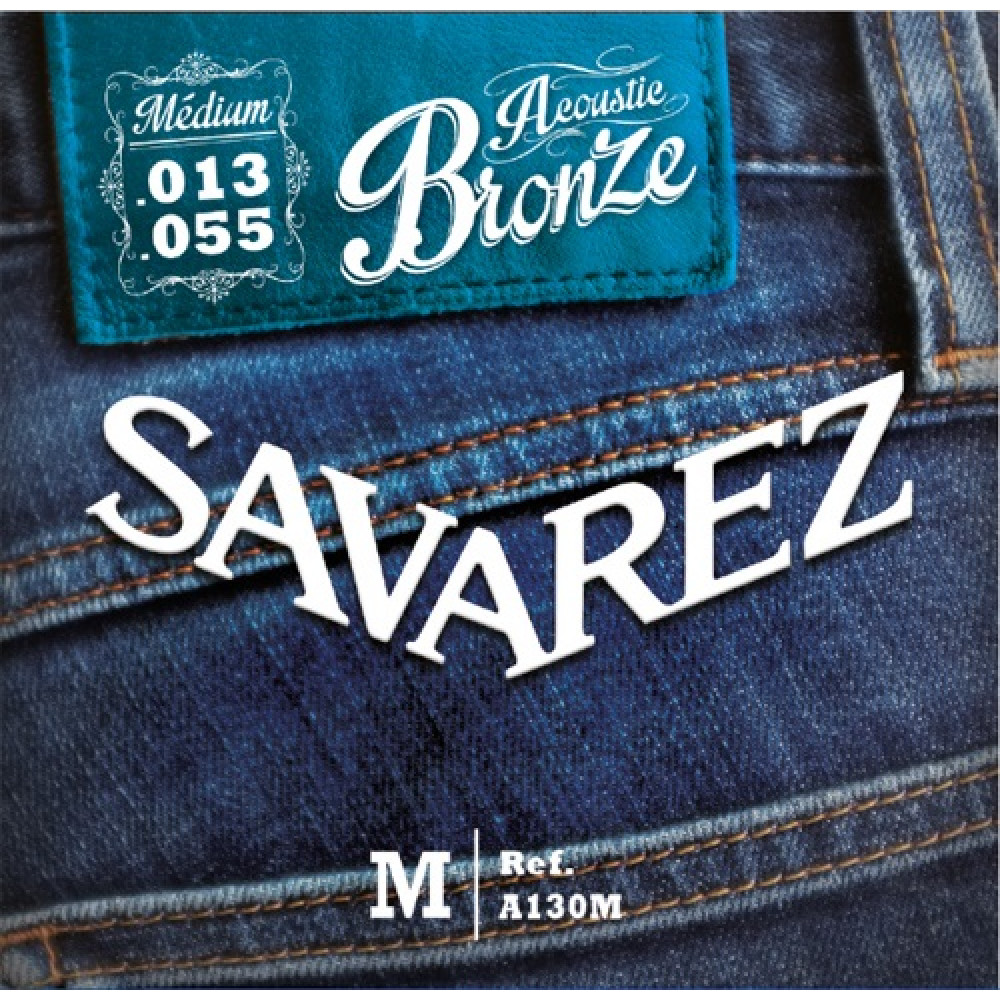 Juego Cuerdas Guitarra Acústica Savarez A130M Bronze 013-055
