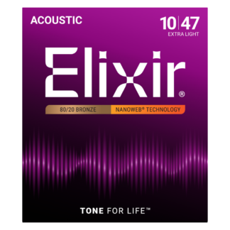 Juego Cuerdas Guitarra Acústica Elixir Nanoweb 11002 (10-47)