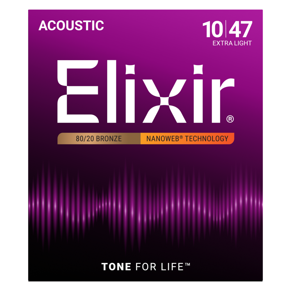 Juego Cuerdas Guitarra Acústica Elixir Nanoweb 11002 (10-47)