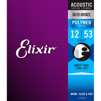 Juego Cuerdas Guitarra Acústica Elixir Polyweb 11050 (12-53)
