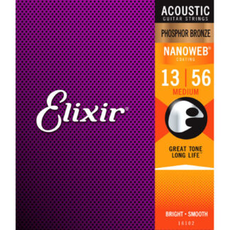 Juego Cuerdas Acústica Elixir Phosphor Nanoweb 16102 (13-56)