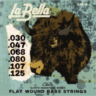 Juego Bajo 6 Cuerdas La Bella Olinto Signature Flats OSF-6 030-125