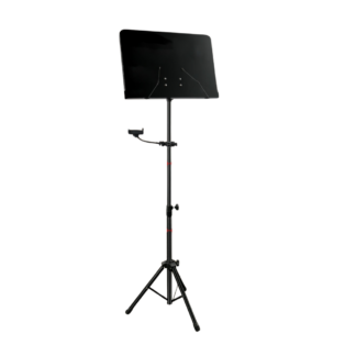 Atril Orquesta TCM MS-533PBK Negro Liso c/soporte para movil