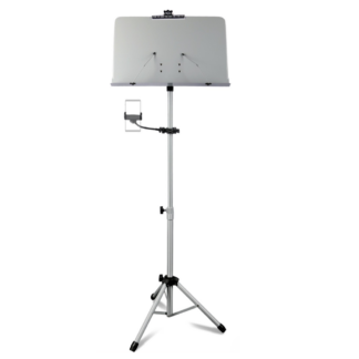 Atril Orquesta TCM MS-533PGY Gris Liso c/soporte para movil