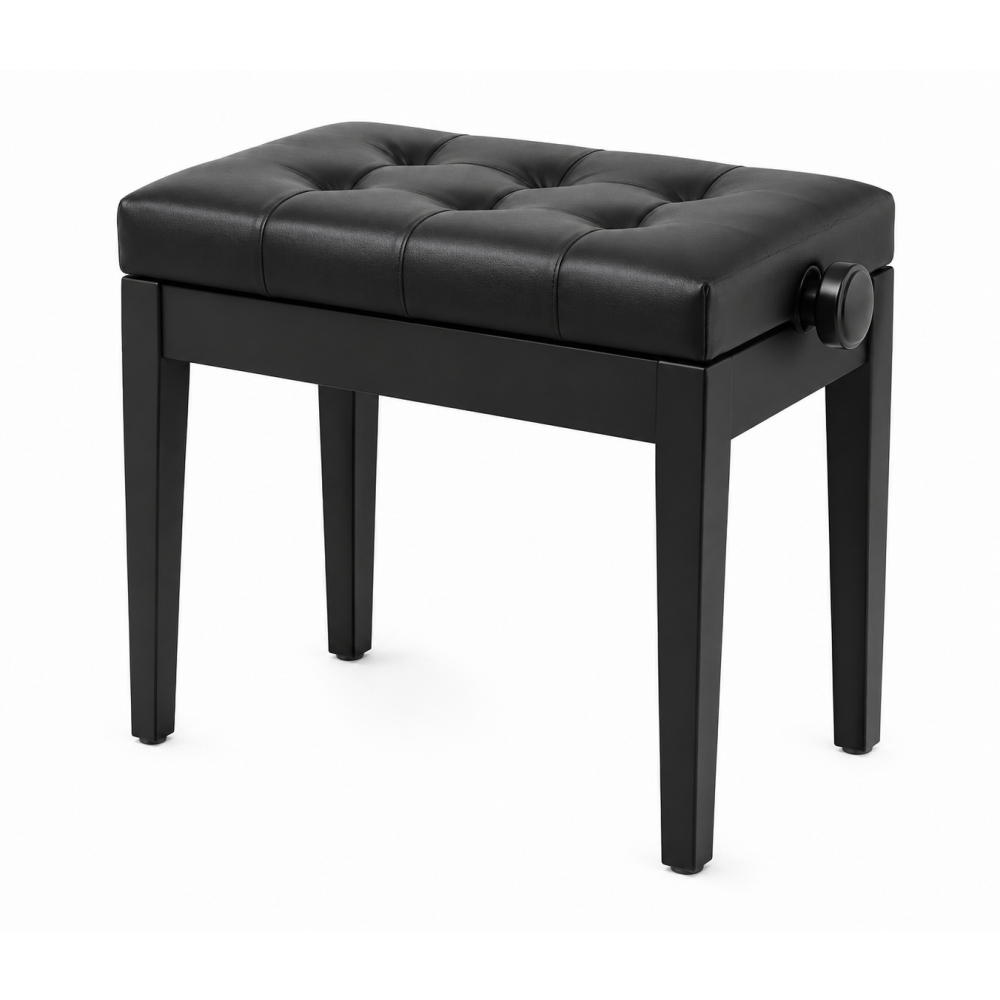 Banqueta Piano TCM 15-BKM Capitone Lacada Negro Mate