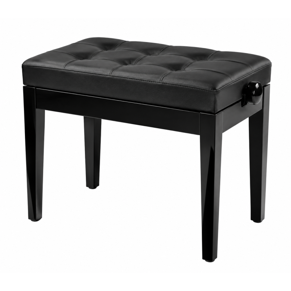 Banqueta Piano TCM 15-BKG Capitone Lacada Negro Gloss