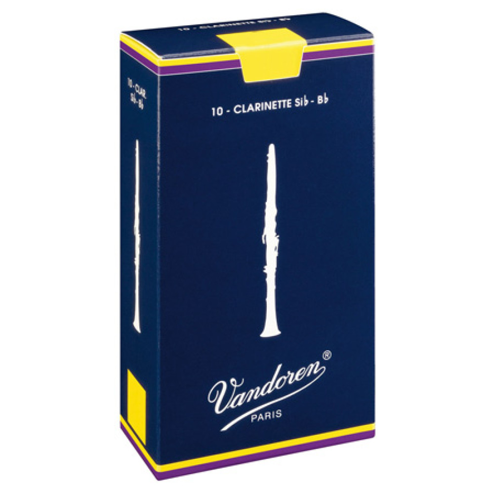 Caja 10 Cañas Clarinete Vandoren Tradicional 1 caja azul