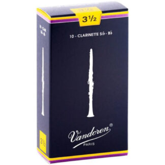 Caja 10 Cañas Clarinete Vandoren Tradicional 3½ caja azul