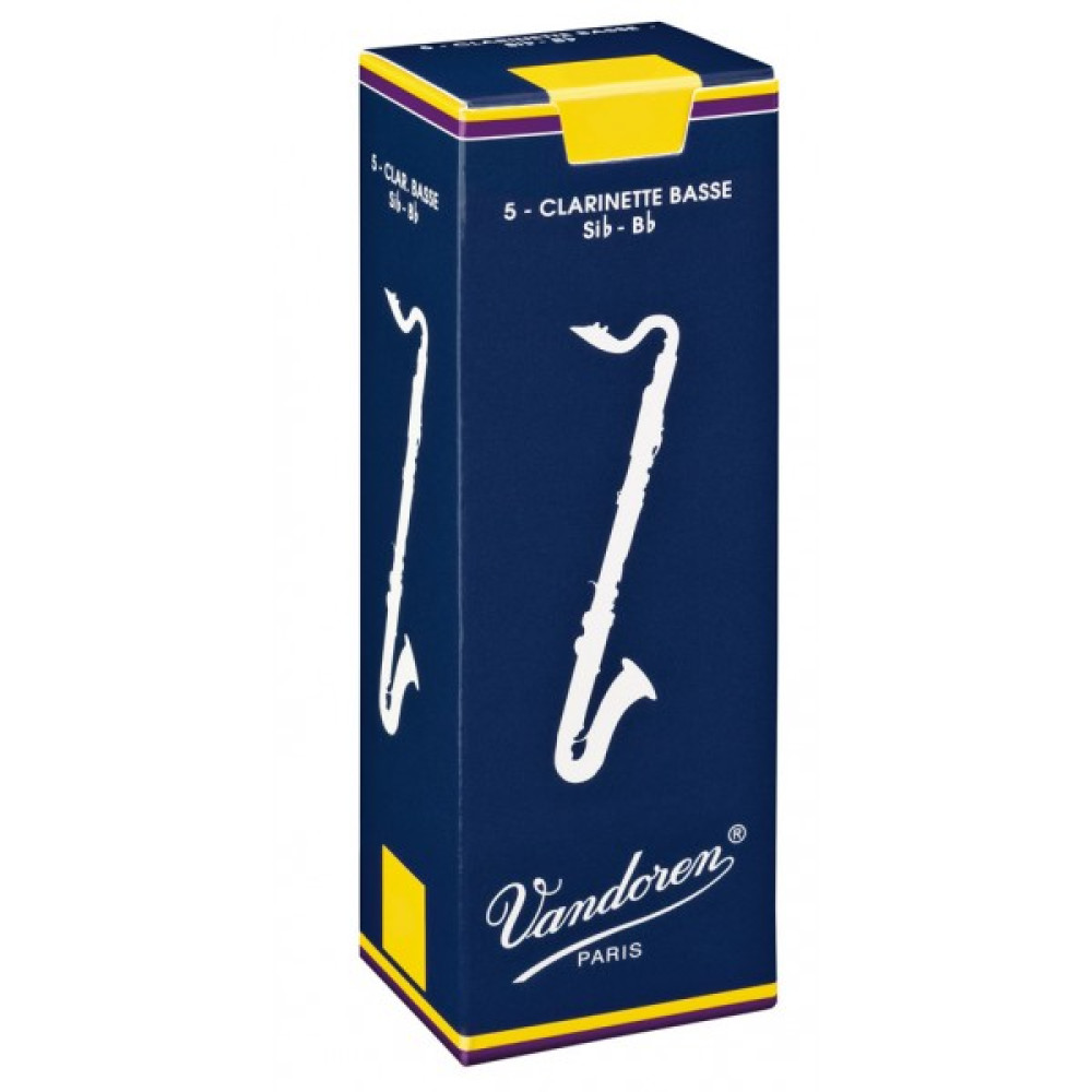 Caja 5 Cañas Clarinete Bajo Vandoren Tradicional 2 azul