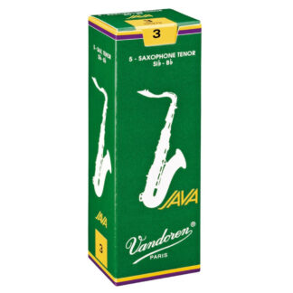 Caja 5 Cañas Saxo Tenor Vandoren Java 2½ caja verde