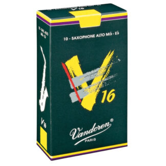 Caja 10 Cañas Saxo Alto Vandoren V-16 3½ caja verde oscuro