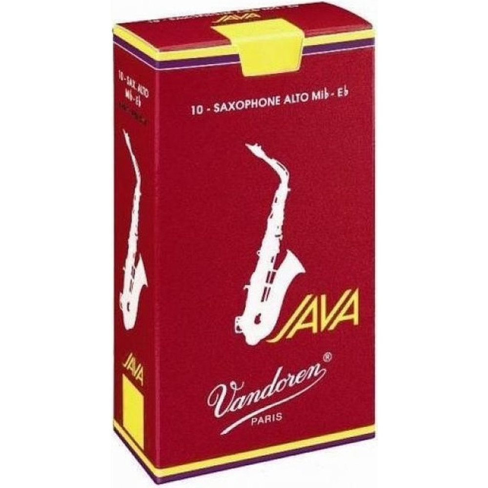 Caja 10 Cañas Saxo Alto Vandoren Java 3½ caja roja
