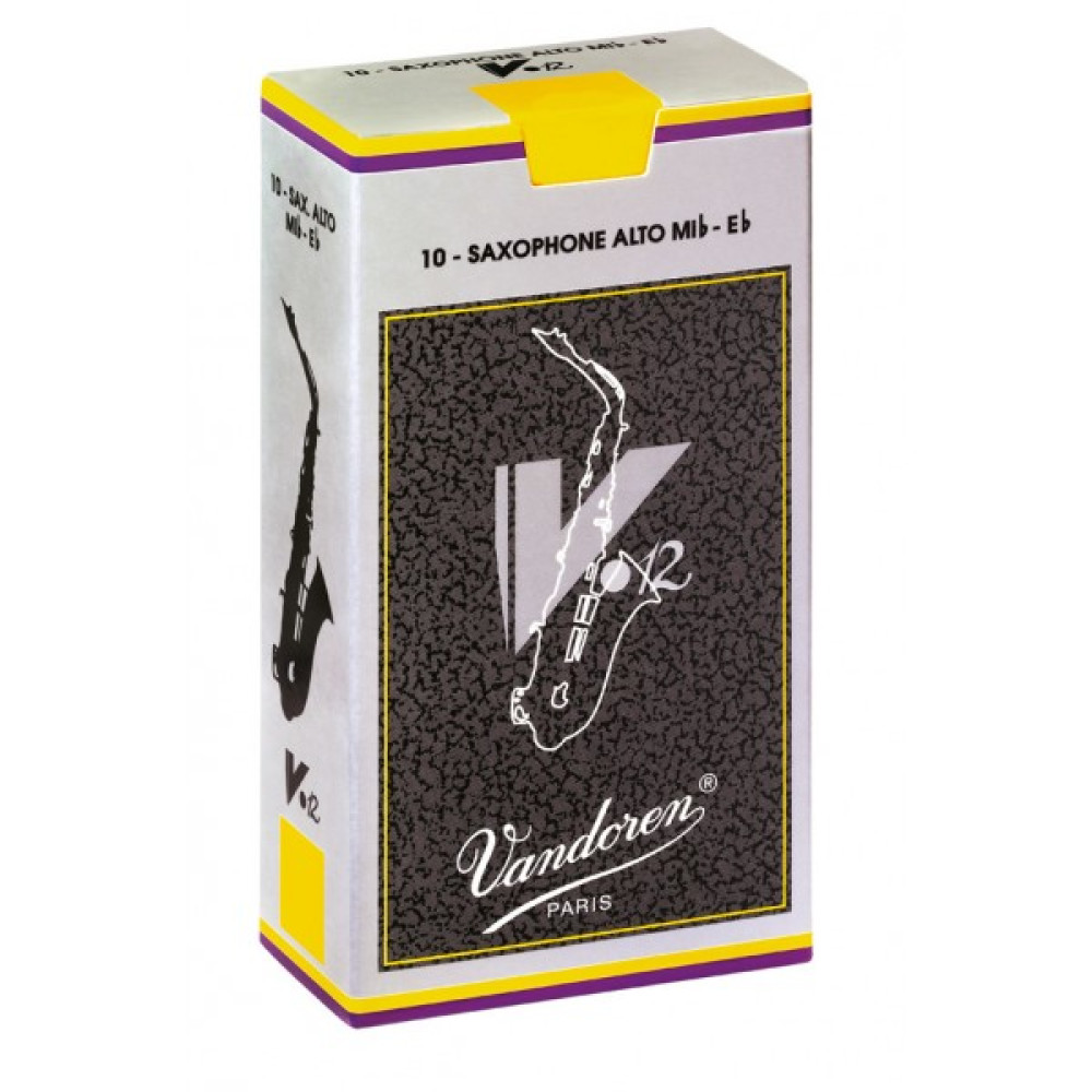 Caja 10 Cañas Saxo Alto Vandoren V-12 2½ caja gris