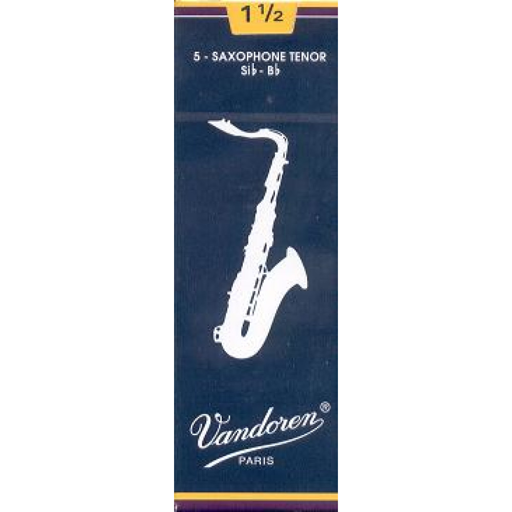 Caja 5 Cañas Saxo Tenor Vandoren Tradicional 2 caja azul