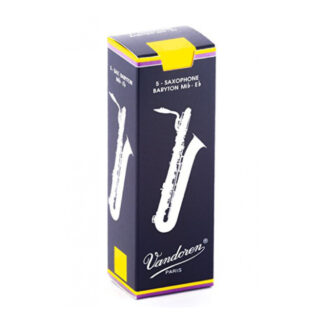 Caja 5 Cañas Saxo Barítono Vandoren Tradicional 3½ azul
