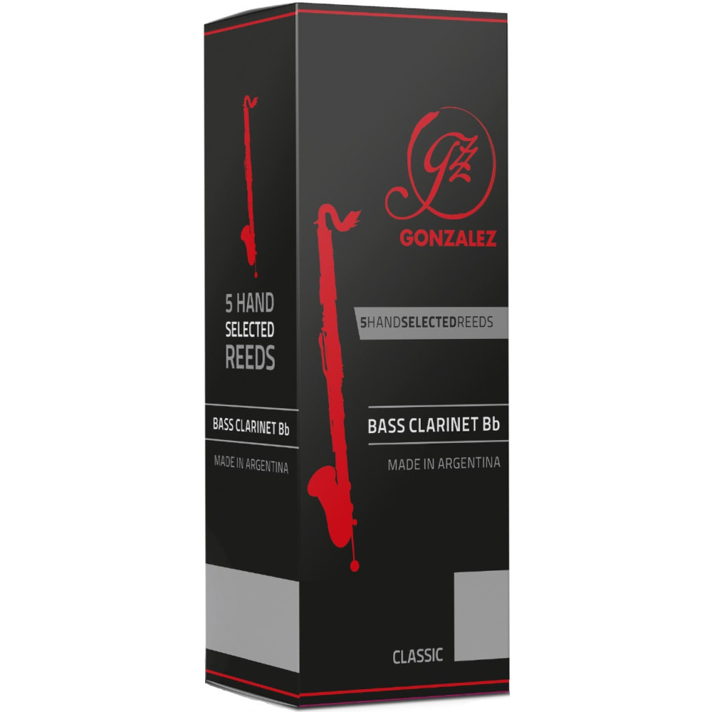 Caja 5 Cañas Clarinete Bajo Gonzalez Classic 3½