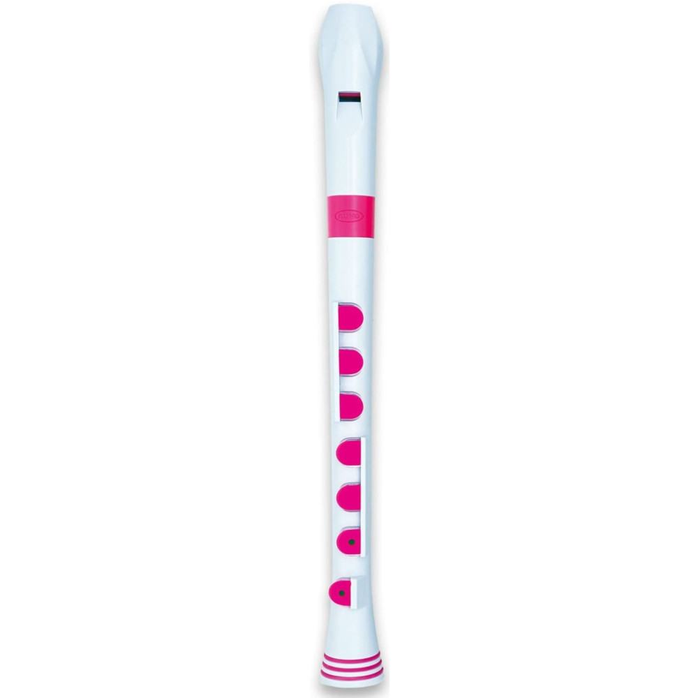 Flauta Nuvo Recorder+ Digitación Alemana N-320RDBWPKG Blanca/Rosa